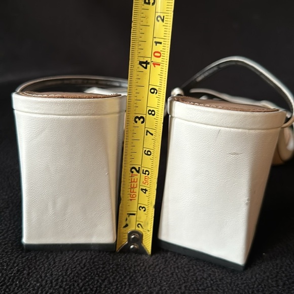 Zara Strappy White Square Heel Sandals Size 39 (8) - Picture 7 of 7